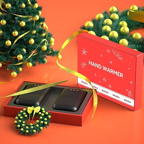 Miniatura 9 de Calentadores de manos eléctricos recargables, paquete de 2, calentador de manos recargable de 6400 mAh, calentador de manos portátil de 16 horas