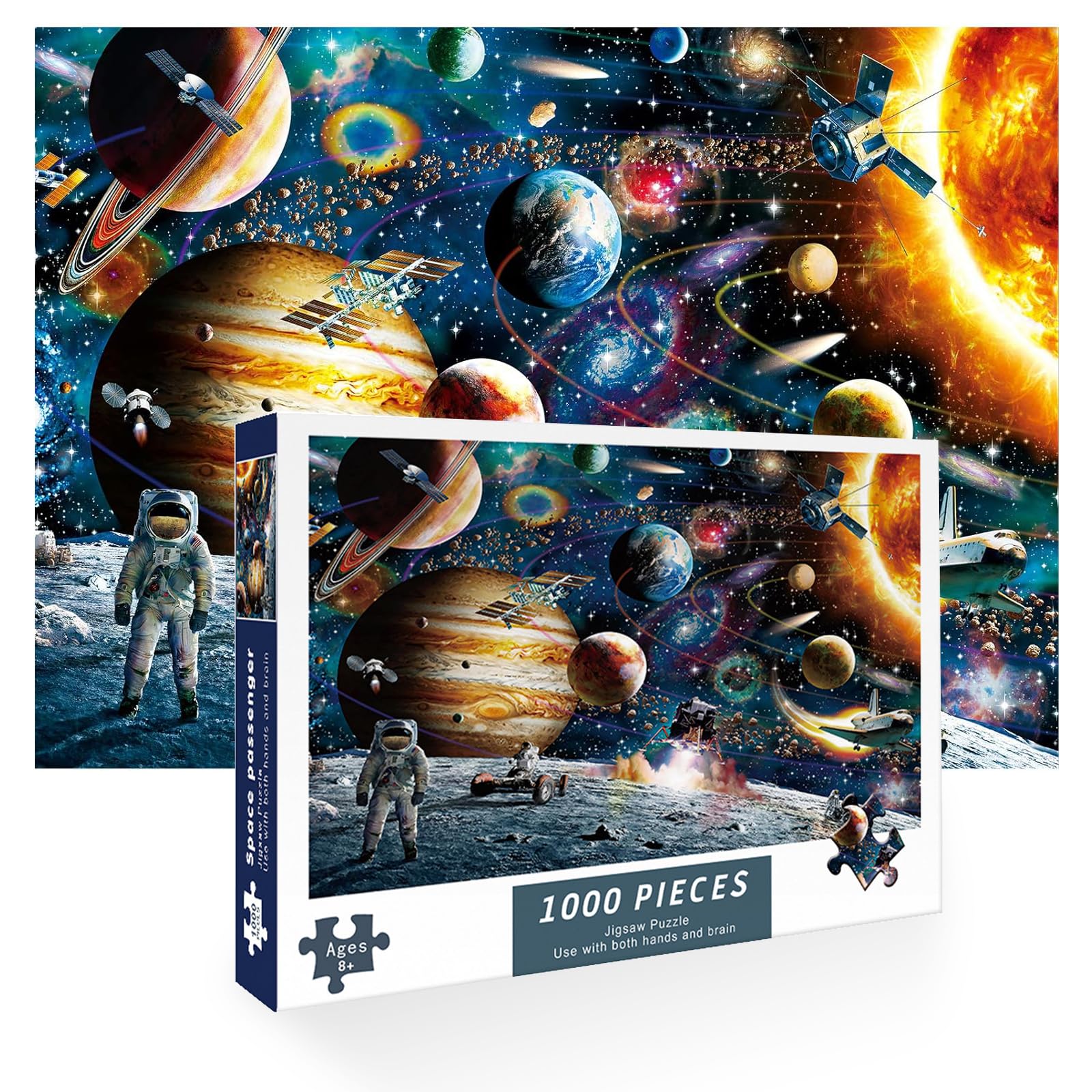 TecoKart® 1000 Piece Jigsaw Puzzle for Adults, Puzzles for Kids for Age 10 to 12, Exploration Galaxy Astronaut Fit Family Classic Brain Challenge Jigsaw Puzzle Toys for Focus (Space Travellers) (B0DBQ85BD5) Amazon Price History, Amazon Price Tracker