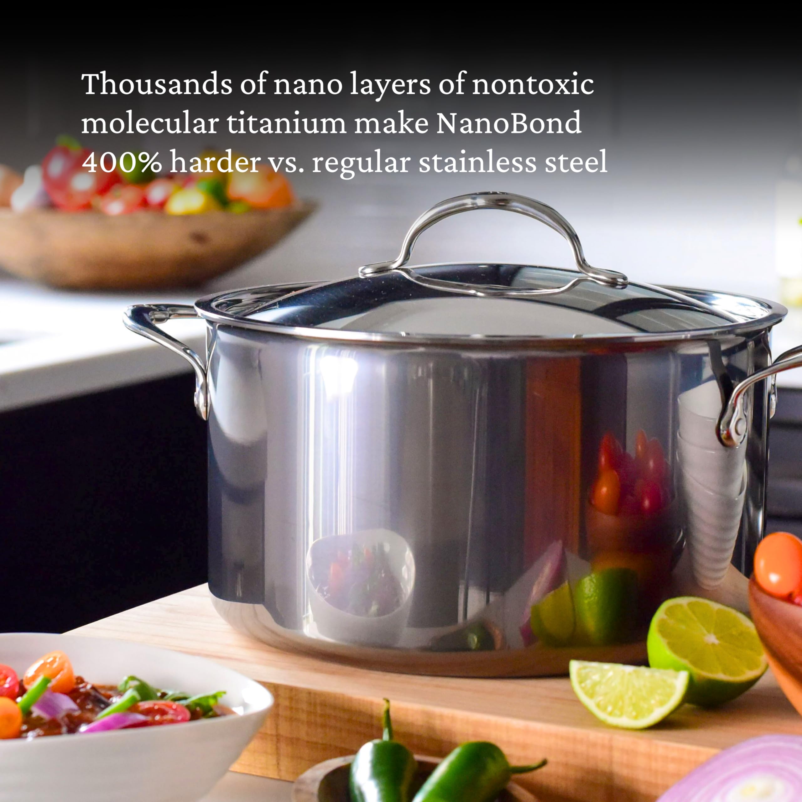 Hestan NanoBond Stockpot - 8 Quart Titanium Cookware -4 Hestan NanoBond Stockpot - 8 Quart Titanium Cookware -4