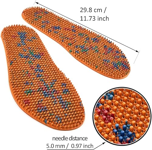 Miniatura 3 de LYAPKO Plantillas de zapatos de acupuntura masajeador de terapia de pies 2088 agujas 5 Ag - tamaño US W15.5 M14 / UE 48. Reflexología premium única