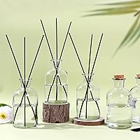 Vista 3 de Magic Season Botellas de vidrio decorativas con tapones de corcho (8.5 fl oz. botellas redondas/2 piezas)