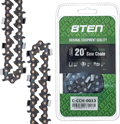 Vista 57 de 8TEN Cadena de motosierra para Husqvarna 254 455 340 351 353 350 55 455 Rancher Poulan Jonsered Echo 16 pulgadas .050 .325 66DL