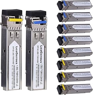 5 Pairs BIDI SFP Network Transceiver Module, 1.25 Gigabit Single Mode LC 1000BASE-LX Single Fiber Interface SFP 20km