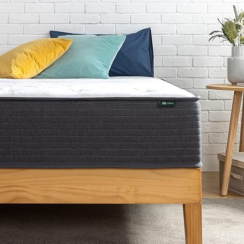 Miniatura 3 de Zinus Colchón híbrido Comfort Essential de 10 pulgadas, soporte para aliviar la presión, certificado CertiPUR-US, colchón en una caja, individual,