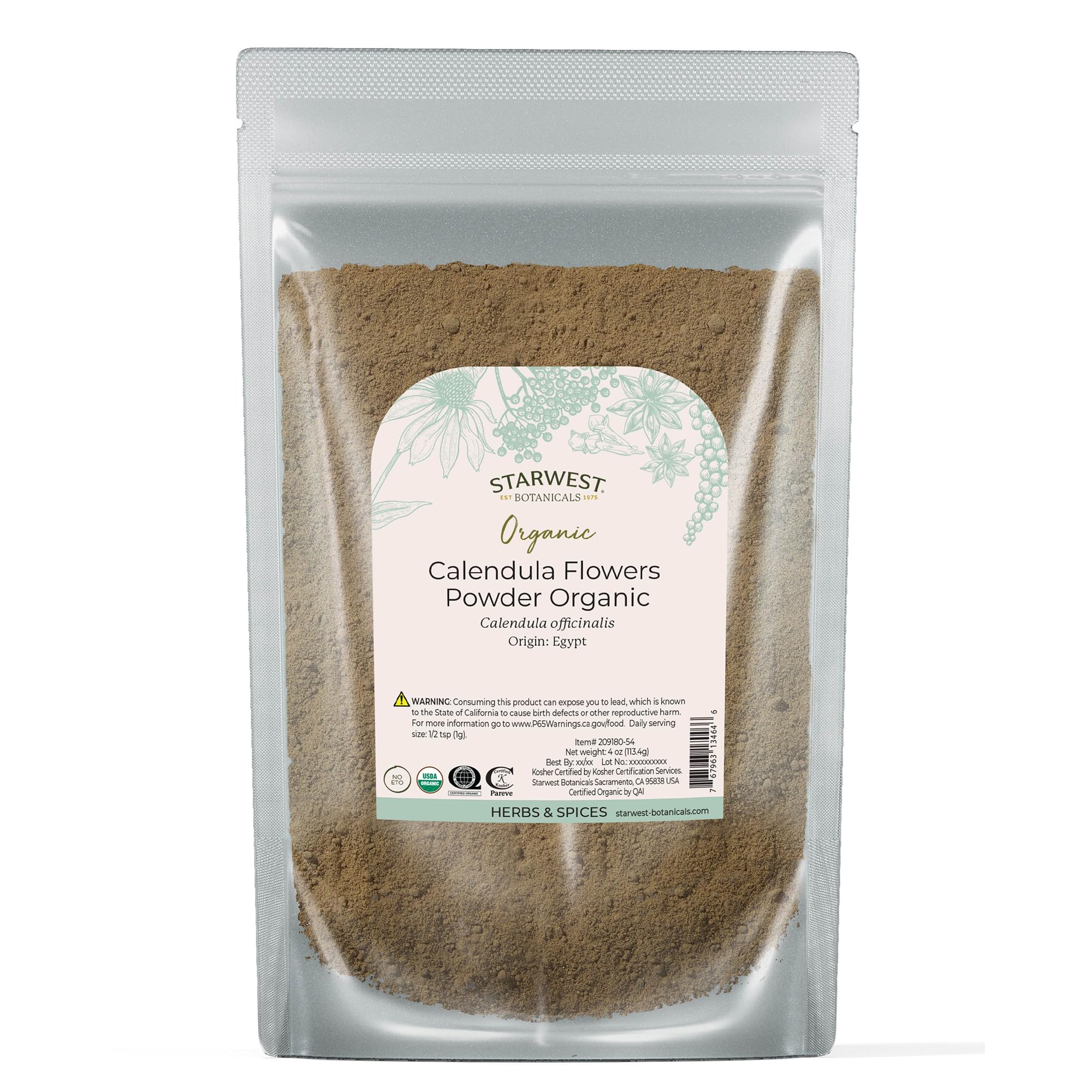 Amazon.com: Starwest Botanicals Organic Calendula Flower Powder