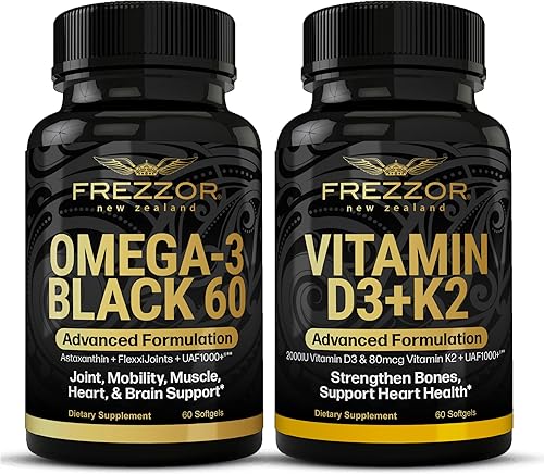 FREZZOR Aceite de mejillón con labios negros y verdes Omega 3, 53 veces mayor potencia para una comodidad y movilidad superiores en las