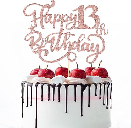 Miniatura 7 de Decoración de pastel de cumpleaños de 25 años, decoración de pastel de cumpleaños con purpurina de oro rosa, 25 cumpleaños 25 y fabulosas