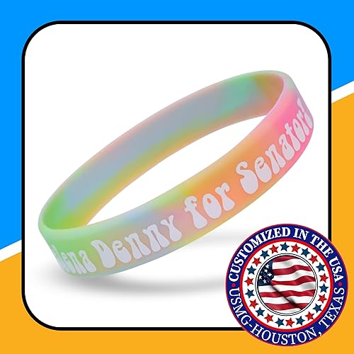 Miniatura 6 de USMG Pulseras de silicona de color con estampado de remolinos personalizados de un solo color, pulseras de goma, añade tu texto, diseña el tuyo