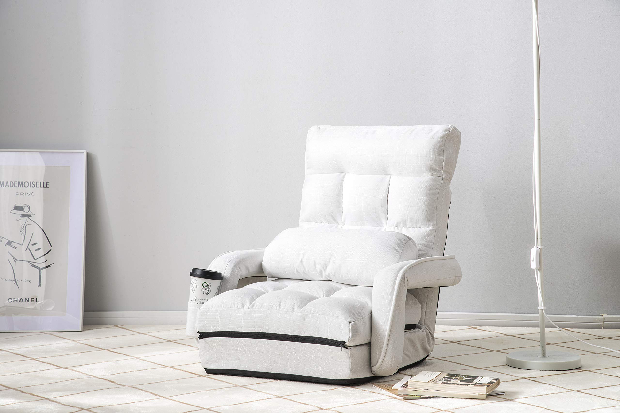 Amazon｜KJUUJE座椅子 リクライニング 14段ギア リクライニング