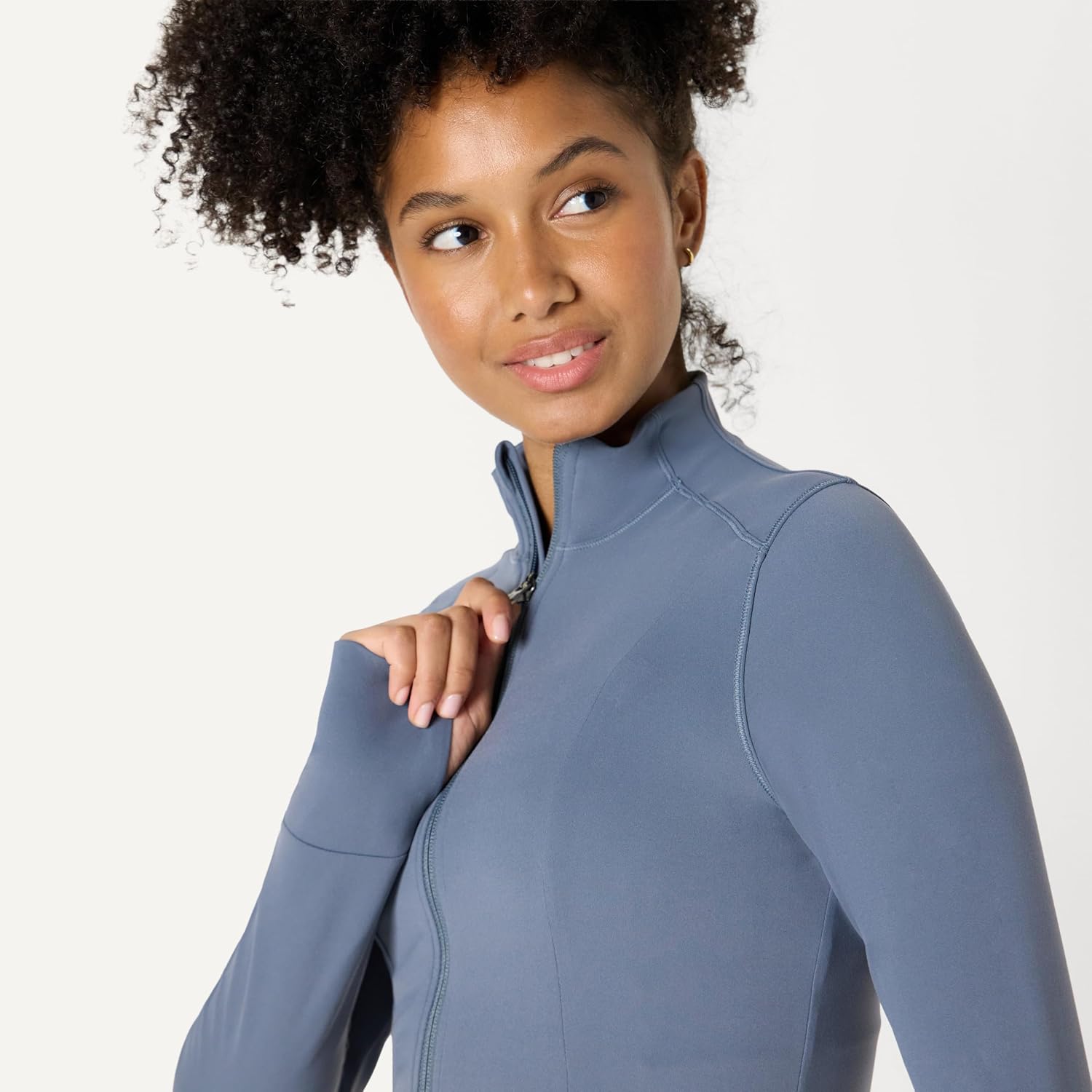 Amazon Essentials Women's Active FormFlex Buttery Soft Slim Fit Quarter Zip Long Sleeve Pullover Jacket