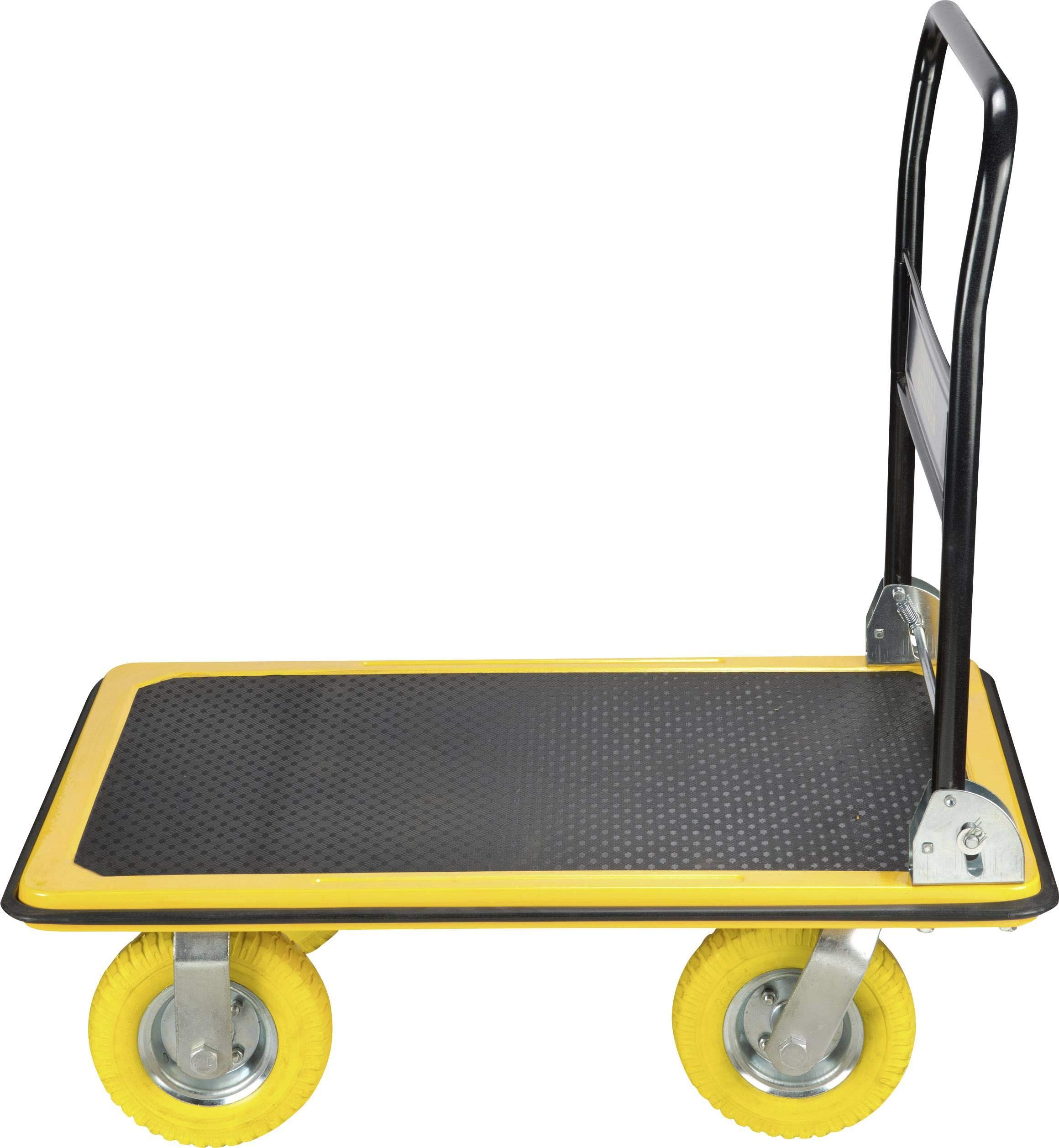 STANLEY FATMAX FXWT-704 Camion à Plate-Forme Repliable en Acier - Charge utile de 300 kg - Grandes Roues Robustes - Fabriqué en Acier Lourd et Durable Noir/Jaune