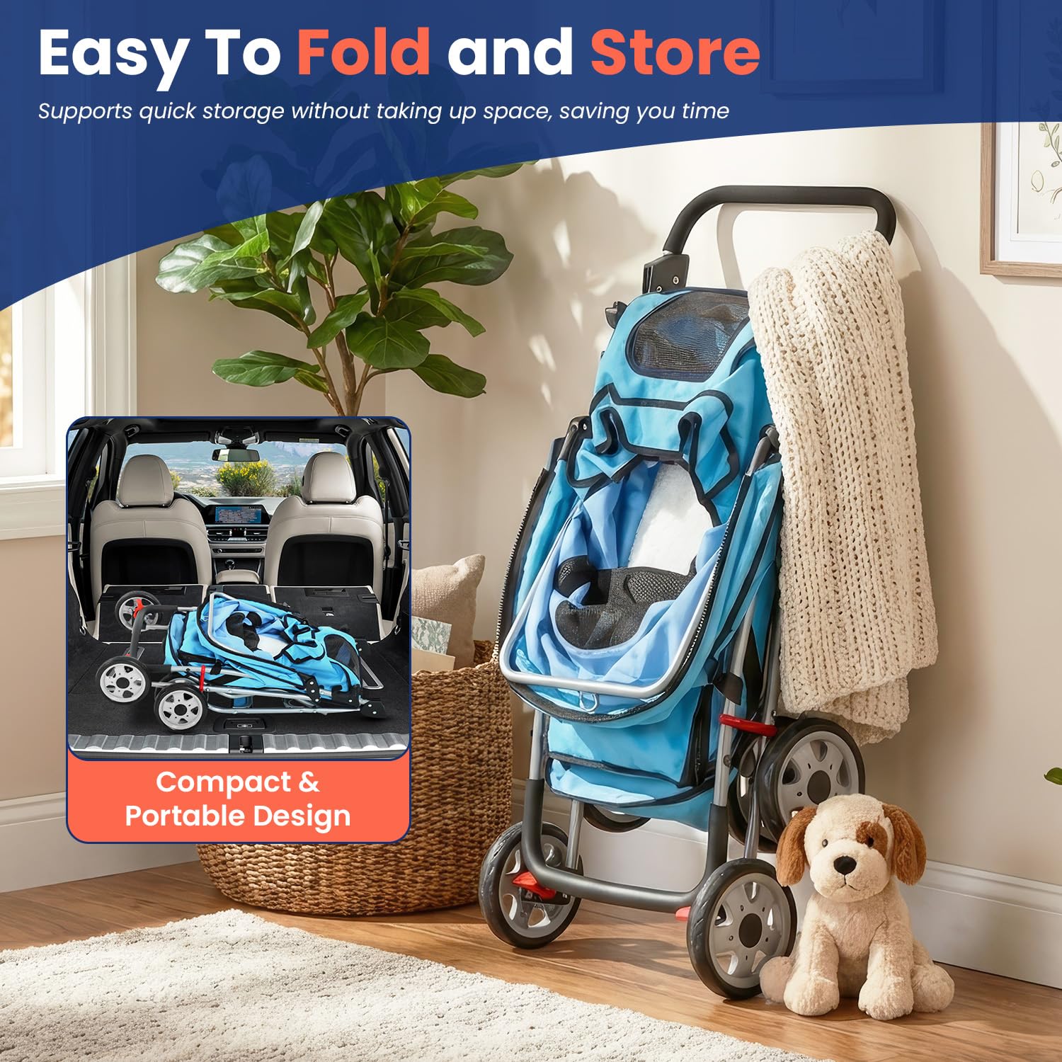 Discover Ultimate Comfort: BestPet 4 Wheels Pet Stroller Review!