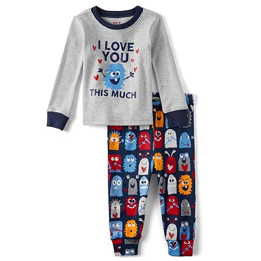 The Children's Place Pijama 100% algodão com ajuste confortável para bebês e crianças pequenas