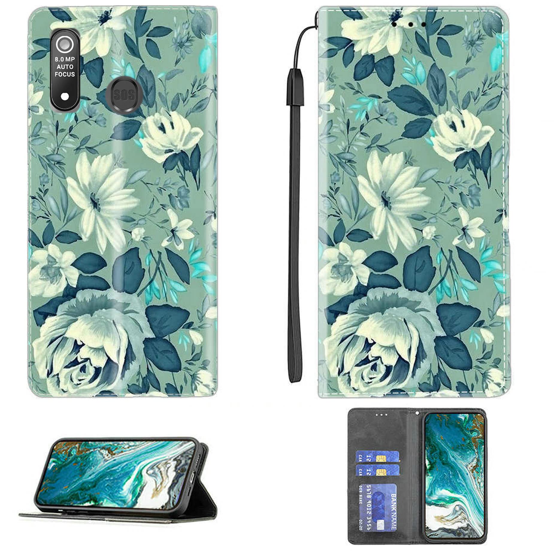 Aroepurt Case for brondi Amico Smartphone XL Case Compatible with brondi Amico Smartphone XL Phone Case Cover PU Leather Kickstand Magnetic Wallet Case CPT1