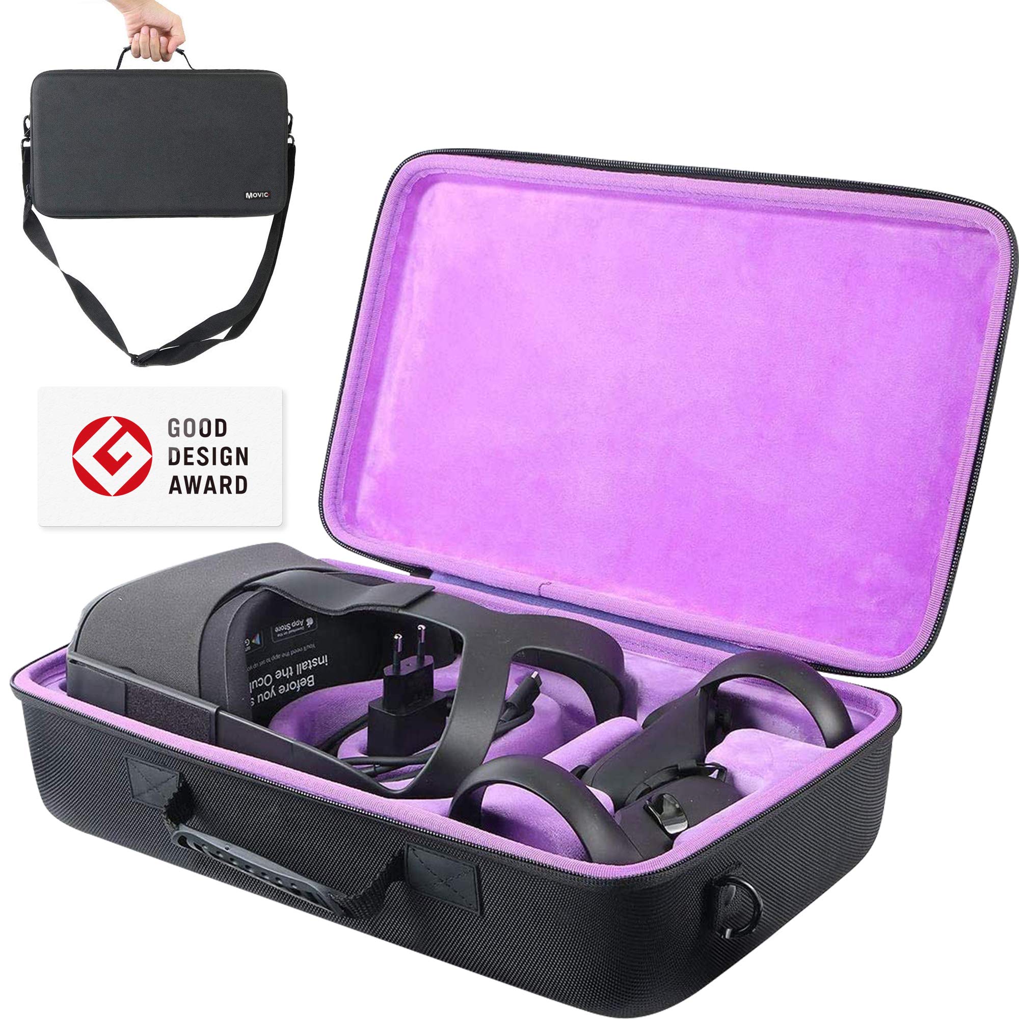 Movic SimpleTravel Carrying Travel Hard Case for Oculus Quest 2 Replacement Virtual Reality VR Gamin