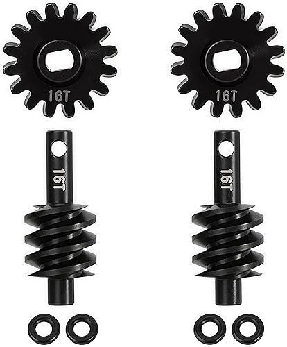 Miniatura 8 de 2 piezas diferenciales de eje de acero 16T2T engranaje diferencial de sobremarcha delantera y trasera para axial SCX24 124 RC camión sobre orugas,