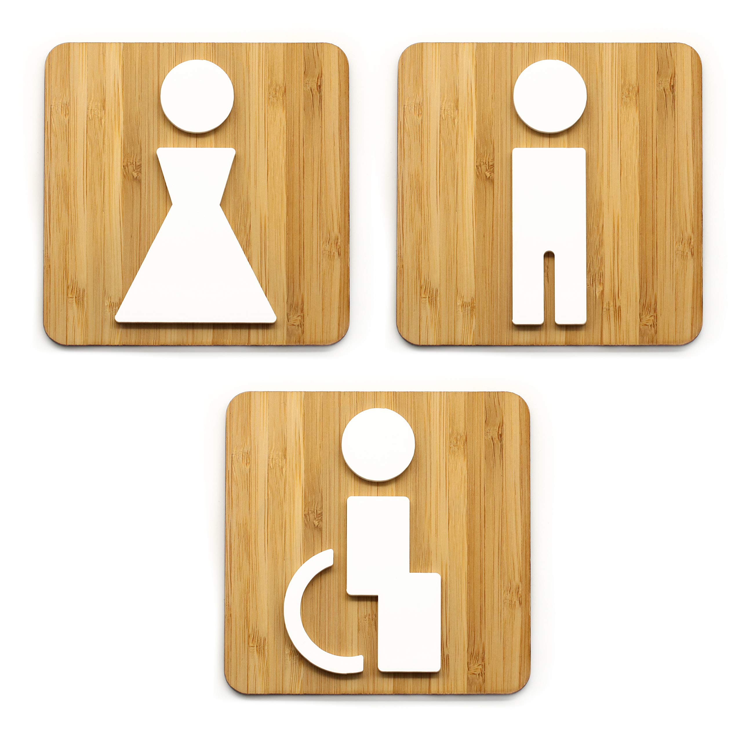 Buy Signs | Set square WC Plaque Set Men, Women, Disabled [CA113] | 3 x ...