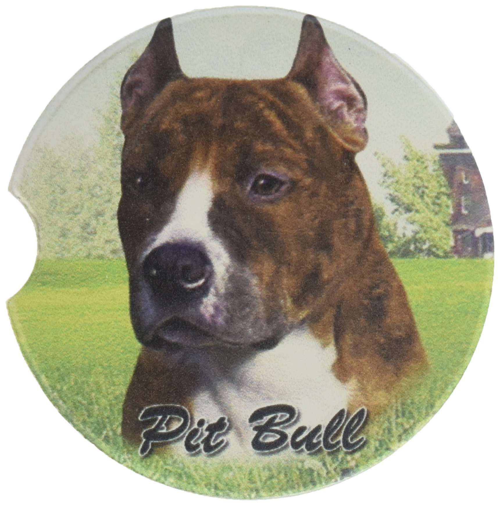 E&S Pets Pit Bull Brindle Coaster, 3" x 3"