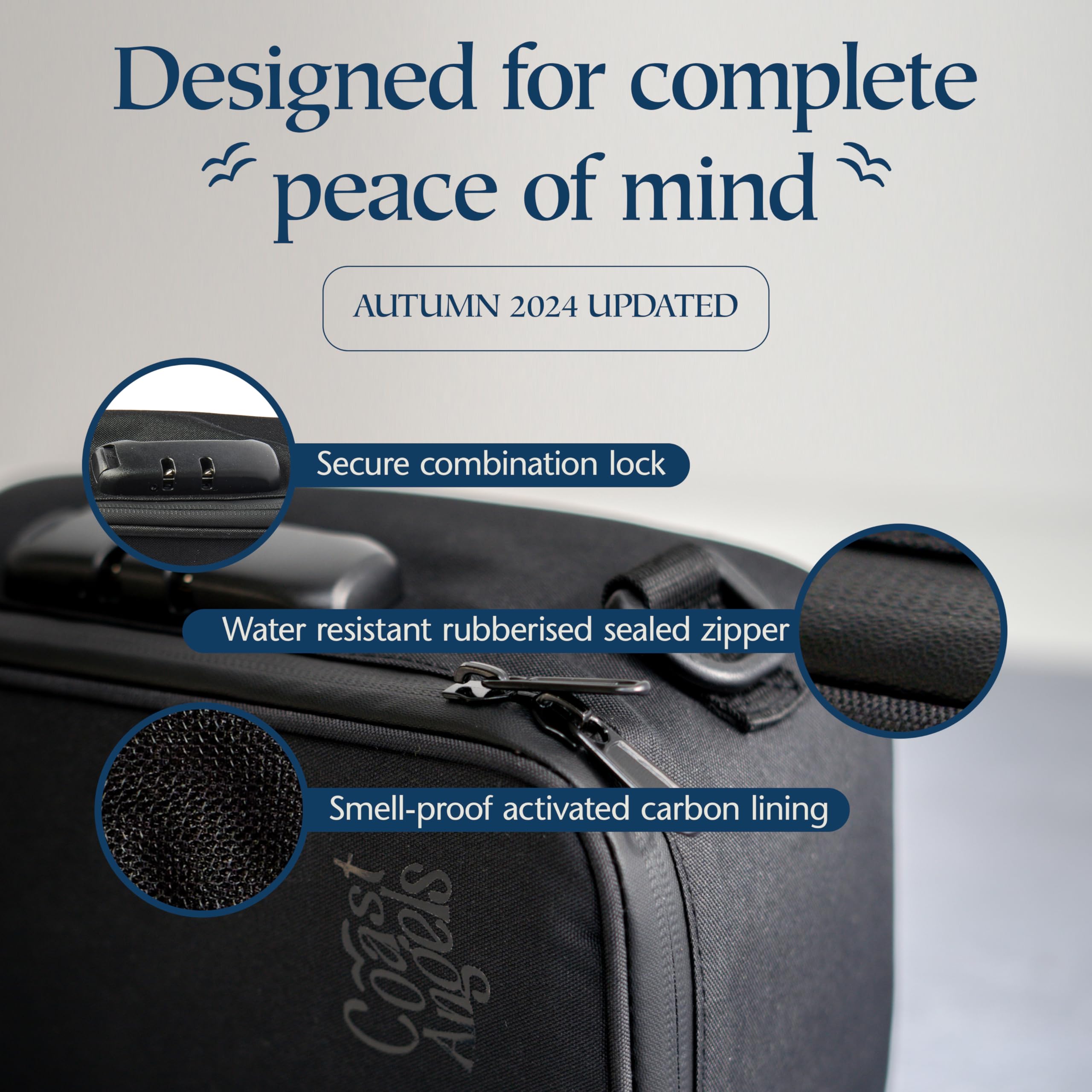 COAST ANGELS Smell Proof Bag with Lock - Smell Proof Container and Box with Combination Lock for Home Travel and Gifting - Image 2