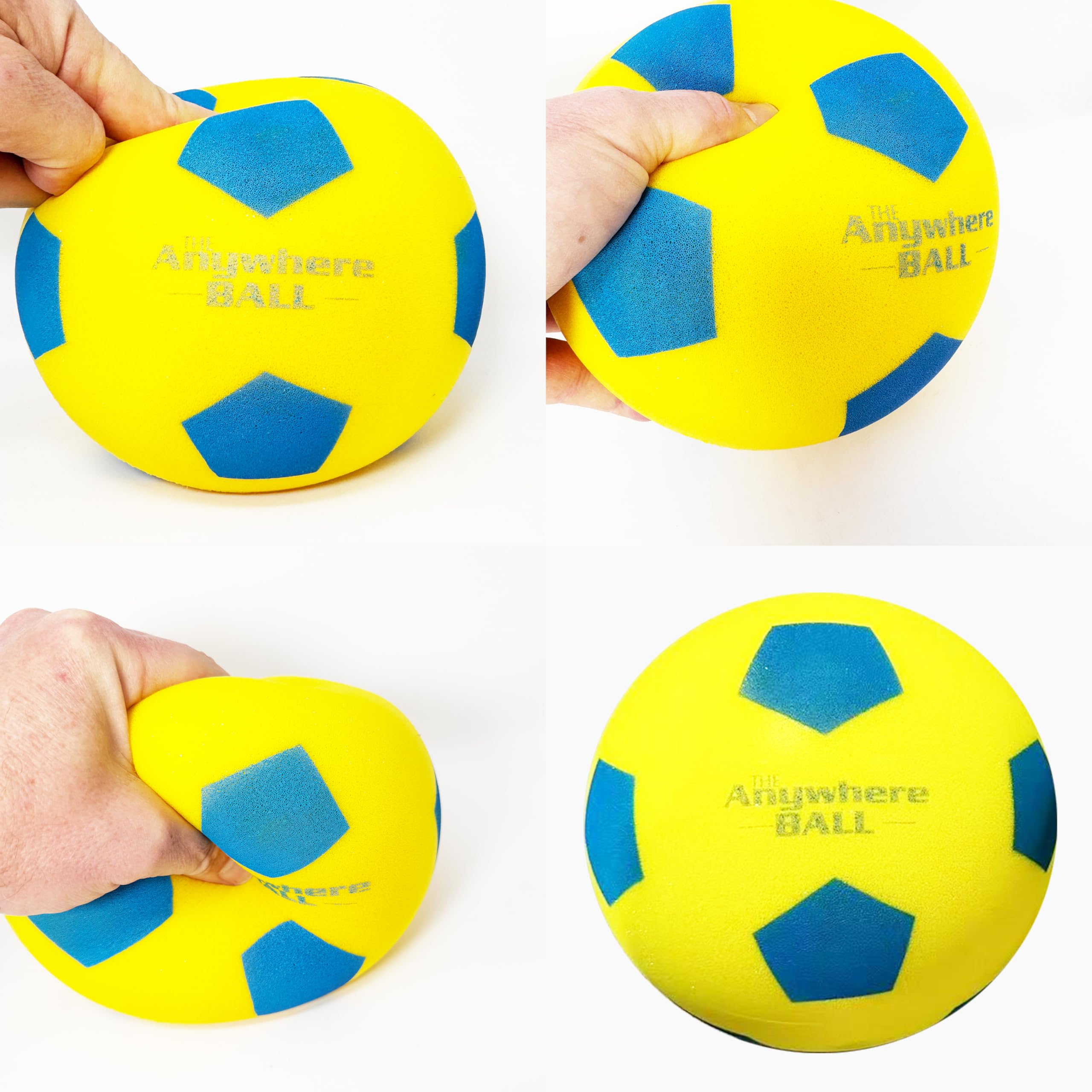 Anywhere Ball, pelota de fútbol silenciosa, tamaño 8 pulgadas, espuma sin aire para entrenamiento en interiores, patadas y rebote realista, práctica silenciosa 2