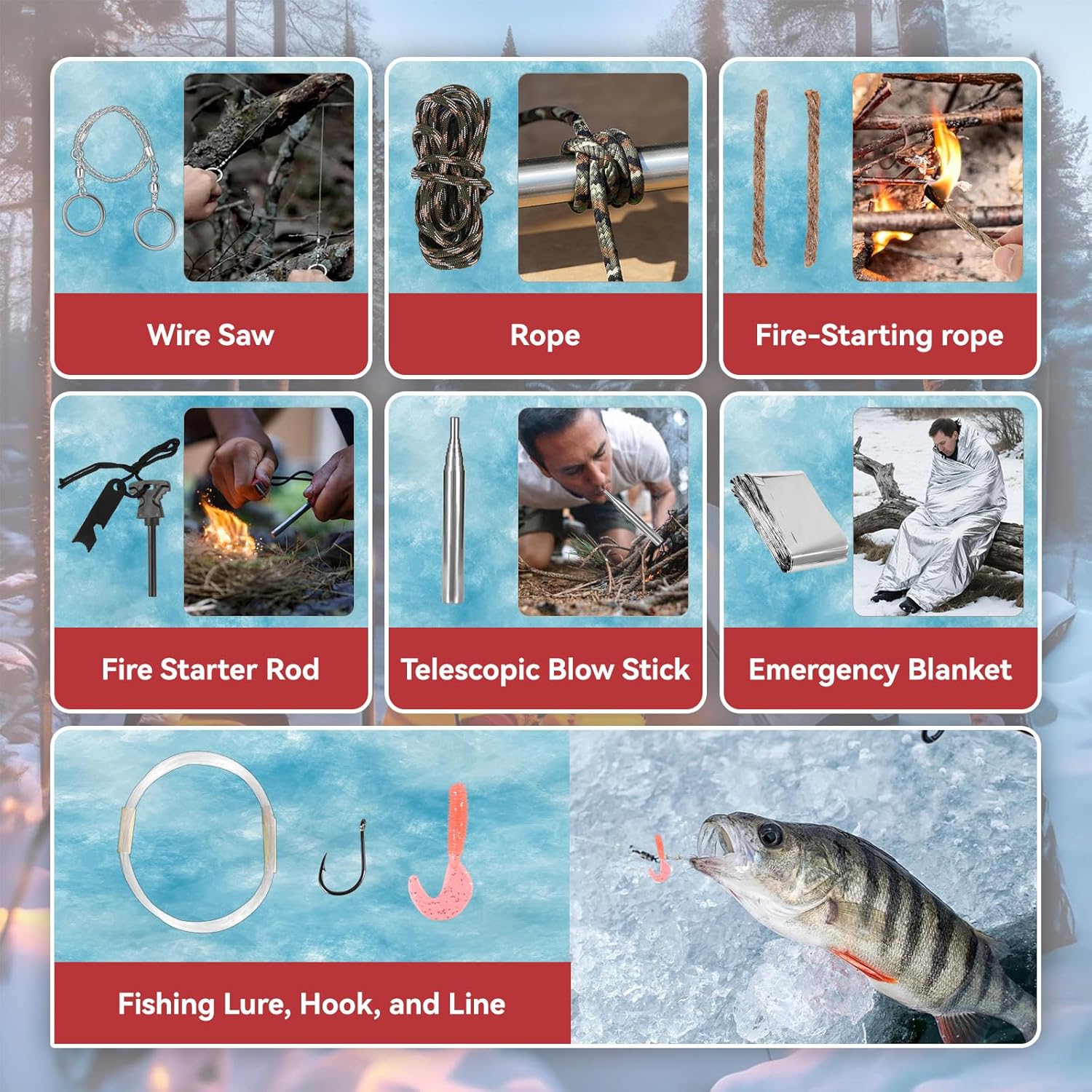 Survival Kit Advent Calendar, Advent Calendar with Survival Tools for Men Adult Teen