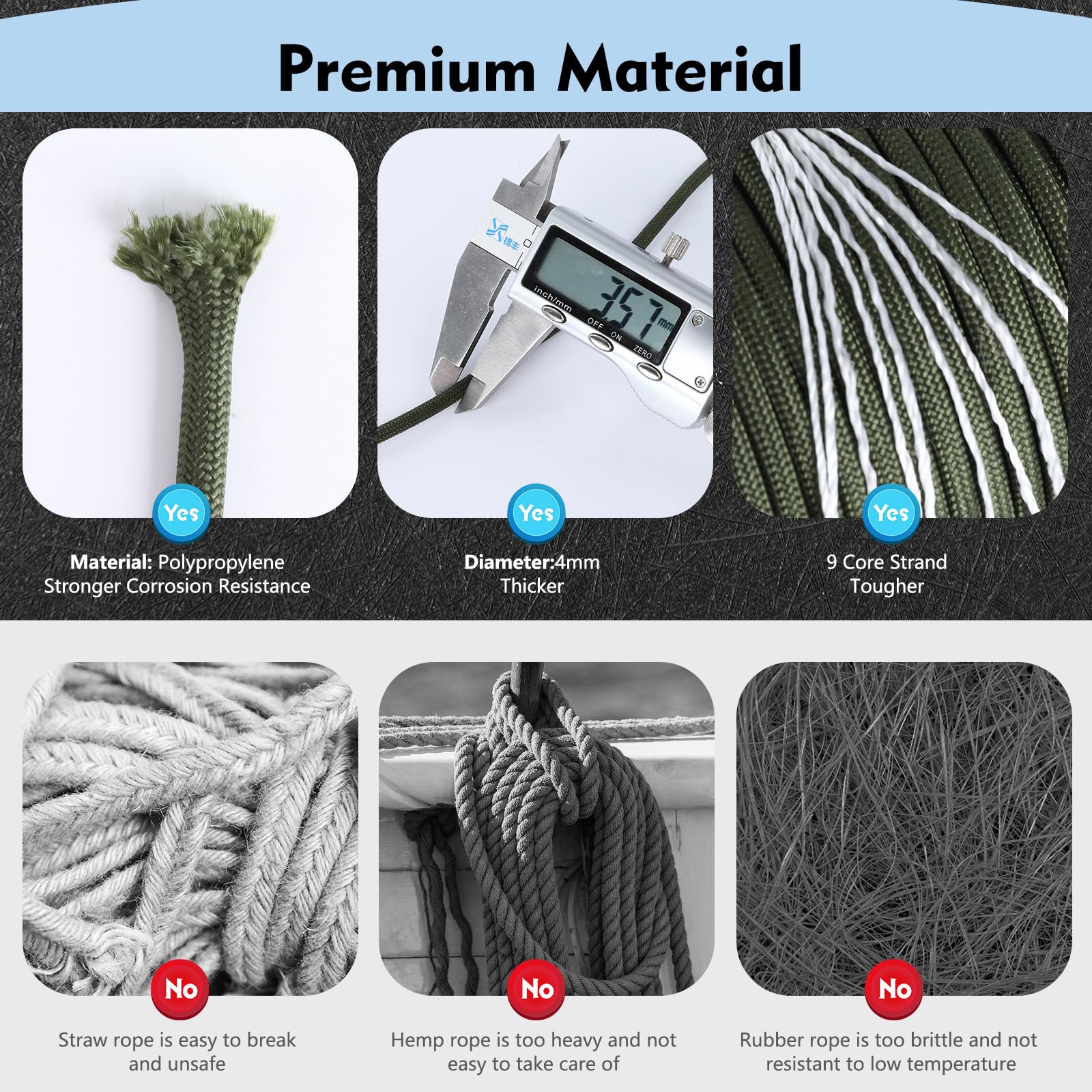 Romon Paracord 4 mm, 100 m linka Paracord, 9 rdzeni, linka paracord, linka odporna na rozerwanie, żagiel przeciwsłoneczny, nylon Paracord, survivalowy linka Paracord, żyłka do survivalu, na kemping,