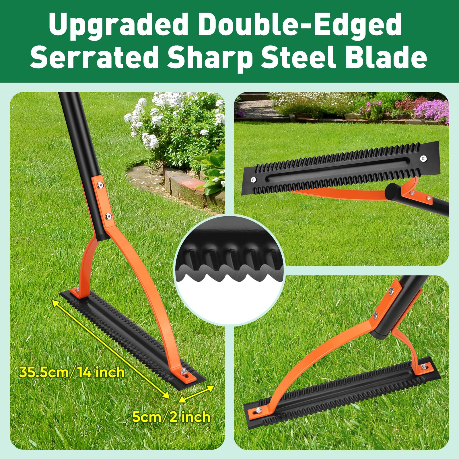 Weed Eater Manual Weed Grass Cutter Serrated Double Edged Blade 65