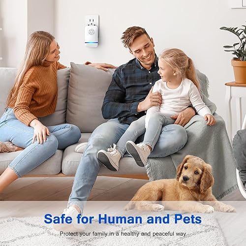 Miniatura 7 de Repelente ultrasónico de plagas 2025, paquete de 6 unidades, control de plagas enchufable para interiores, repelente ultrasónico inteligente de