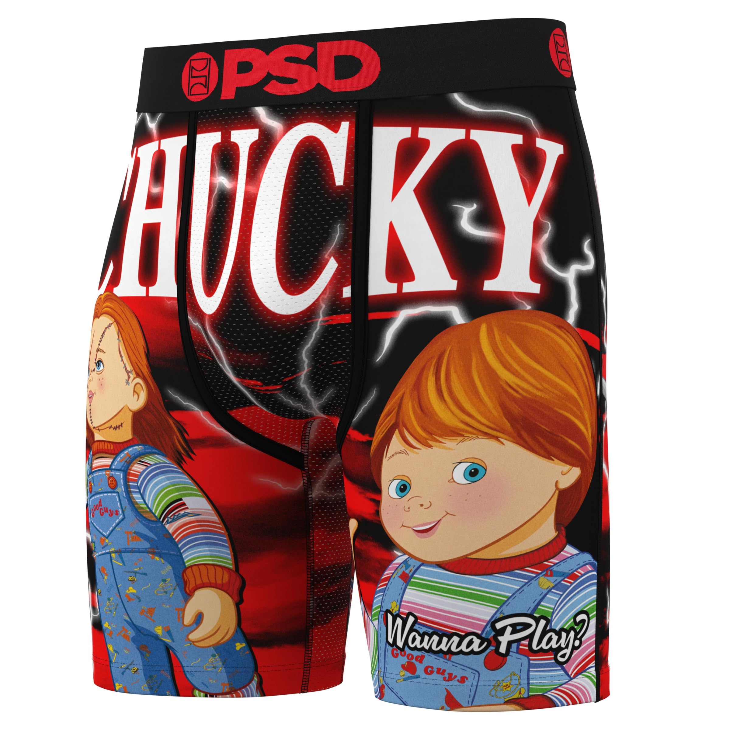 PSD Mens Boxer Briefs - Horror Halloween Standard Length Underwear Pack Singles Soft Breathable Boxer Briefs for Men