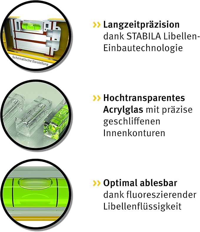 Nivel de Burbujas Stabila 80 cm 2 Viales Modelo 19166 miniatura 6