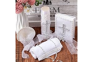 5 Pcs Baptism Candle Set Boys or Girls Included Baptism Candle