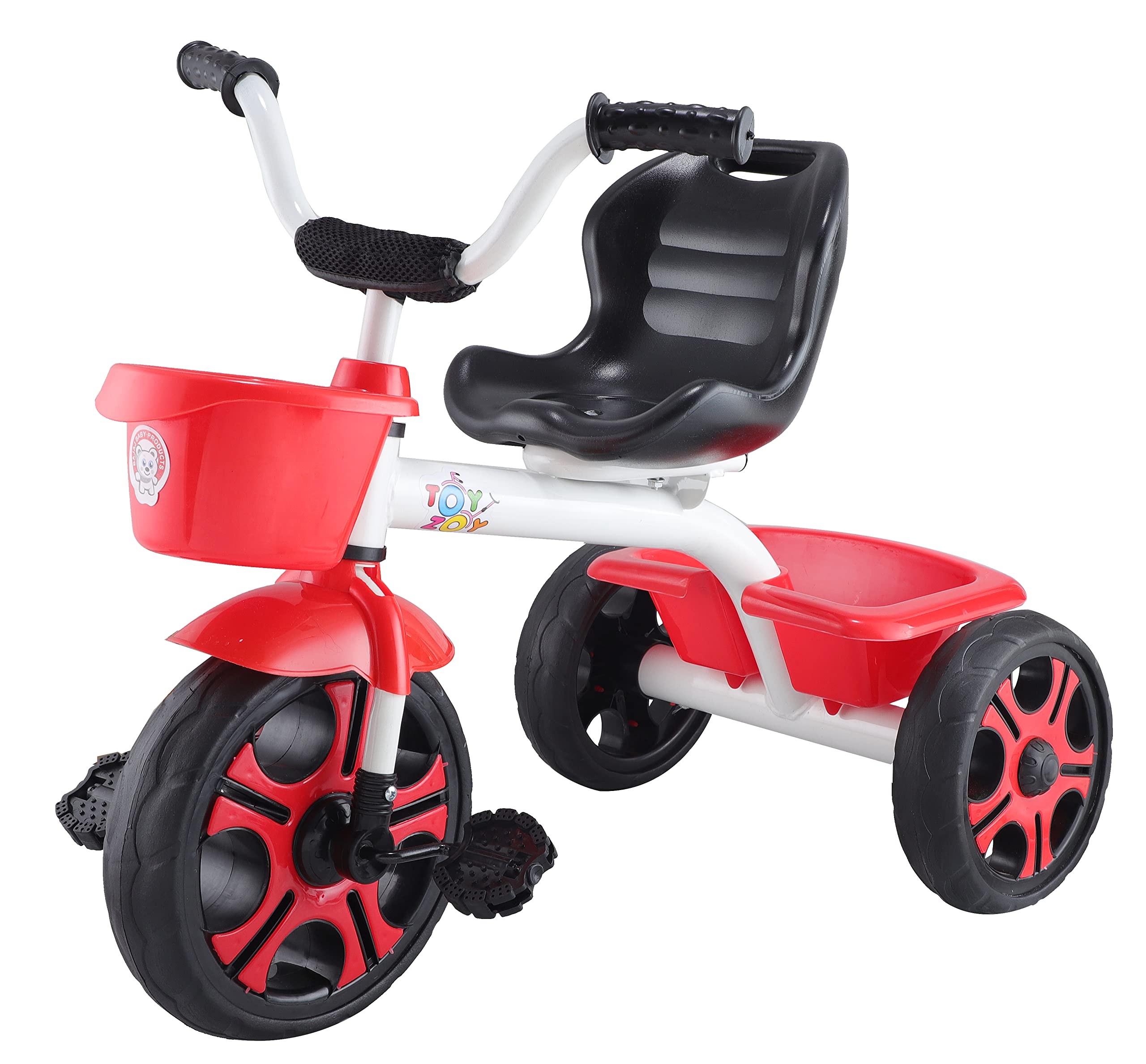 Toyzoy Comfy Lite Kids|Baby Trike|Tricycle with Dual Storage Basket for Kids|Boys|Girls Age Group 2 to 5 Years, TZ-537 (Red) (B09PHQBJLF) Amazon Price History, Amazon Price Tracker