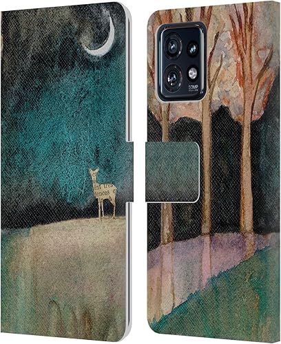 Head Case Designs Officially Licensed Wyanne Quiet Nature 2 Leather Book Wallet Case Cover Compatible with Motorola Moto Edge 40 Pro