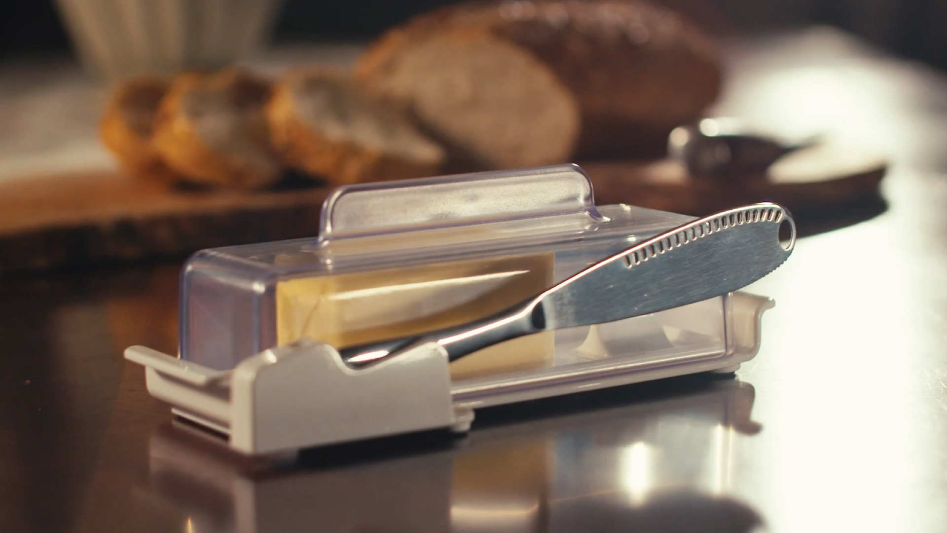 TP Butter Dish With Lid & Knife - Melamine Butter Keeper For Countertop, Unbreakable, Dishwasher Safe, Teal - View #10