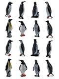16Pcs Plastic Penguin Figurines, Cute Ocean Animal Penguin Figure Model Toys for Kids Children – Realistic & Detailed