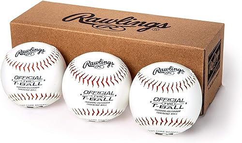 Rawlings | T-Balls oficiales | TVB | Juvenil/6u | 3 unidades | Núcleo de goma esponja | Interior/exterior