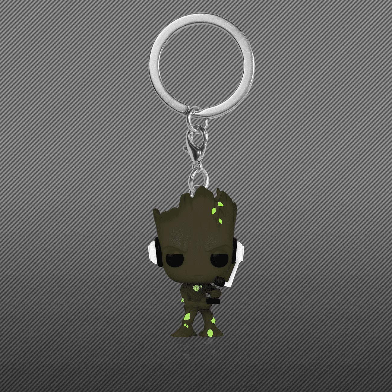 Set Funko POP Groot Gamer Edition – Porte-clés + Pin's + Sticker – Glow In The Dark