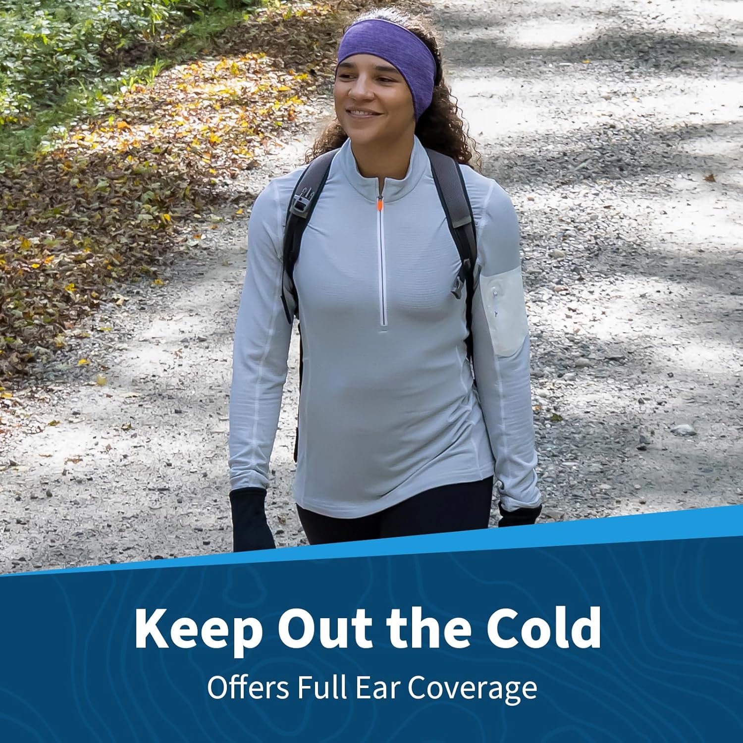 TrailHeads Womens Ponytail Headband - Moisture Wicking Hair Headband for Running, Winter, Workout - Athletic Headband Women - Image 4