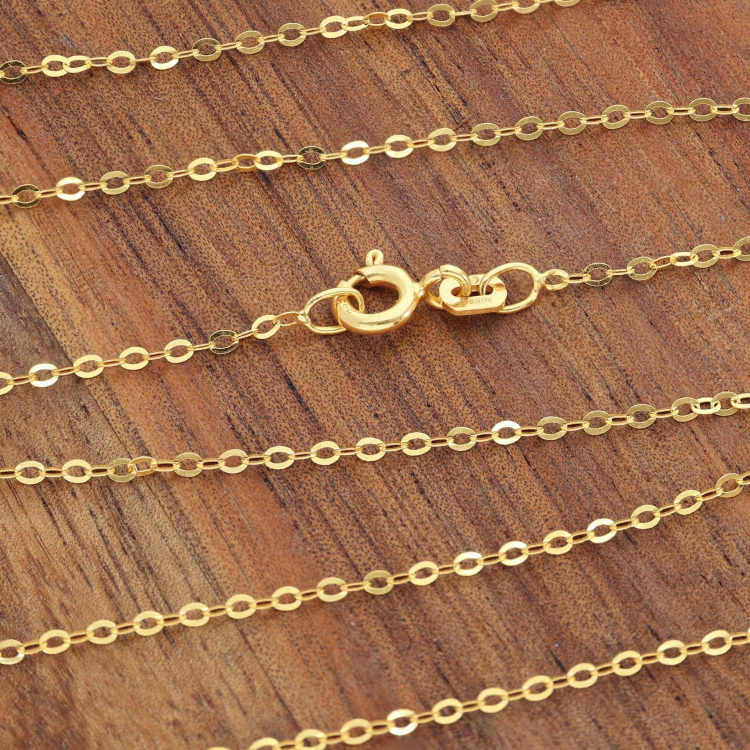 trendor Halskette 585 Gold 14K Ankerkette 4-seitig diamantiert 1,0 mm 31204