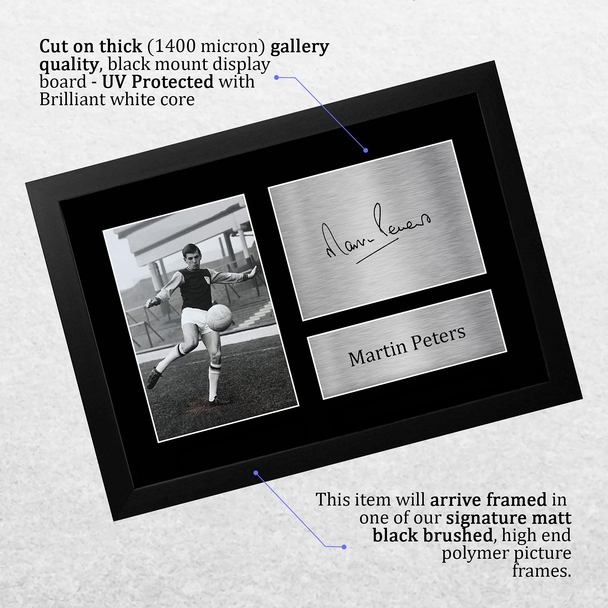 HWC Trading FR A4 Martin Peters West Ham Utd Hammers Gifts Printed Signed Autograph Picture for Fans and Supporters - A4 Framed - Image 3