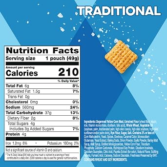 Chex Mix Snack Mix, Traditional, Single Serve Pouches, 60 Ct, 6.5 lb Case