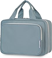 Vista 9 de Narwey Neceser colgante para mujer, bolsa de artículos de tocador para viaje, tamaño esencial, accesorios, A-Negro, Large
