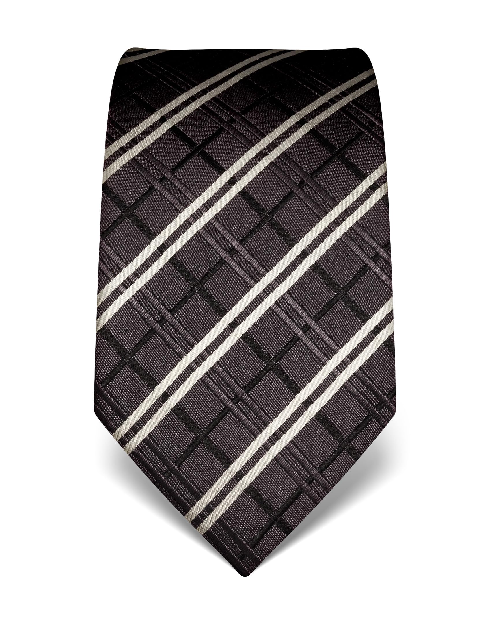 Vincenzo Boretti Herren Krawatte reine Seide Karo Muster kariert edel Männer-Design zum Hemd mit Anzug für Business Hochzeit 8 cm schmal/breit