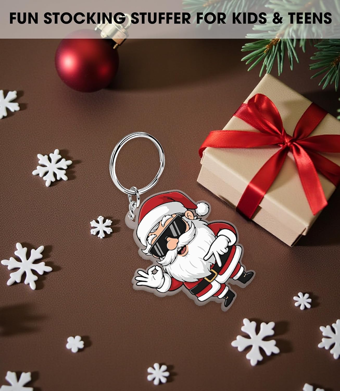 67 Meme Keychain Funny 6-7 Popular Santa Says Six Seven 6 7 Meme Keychain for Backpack, Keys, Car Mirror Bag Accessory - Image 6