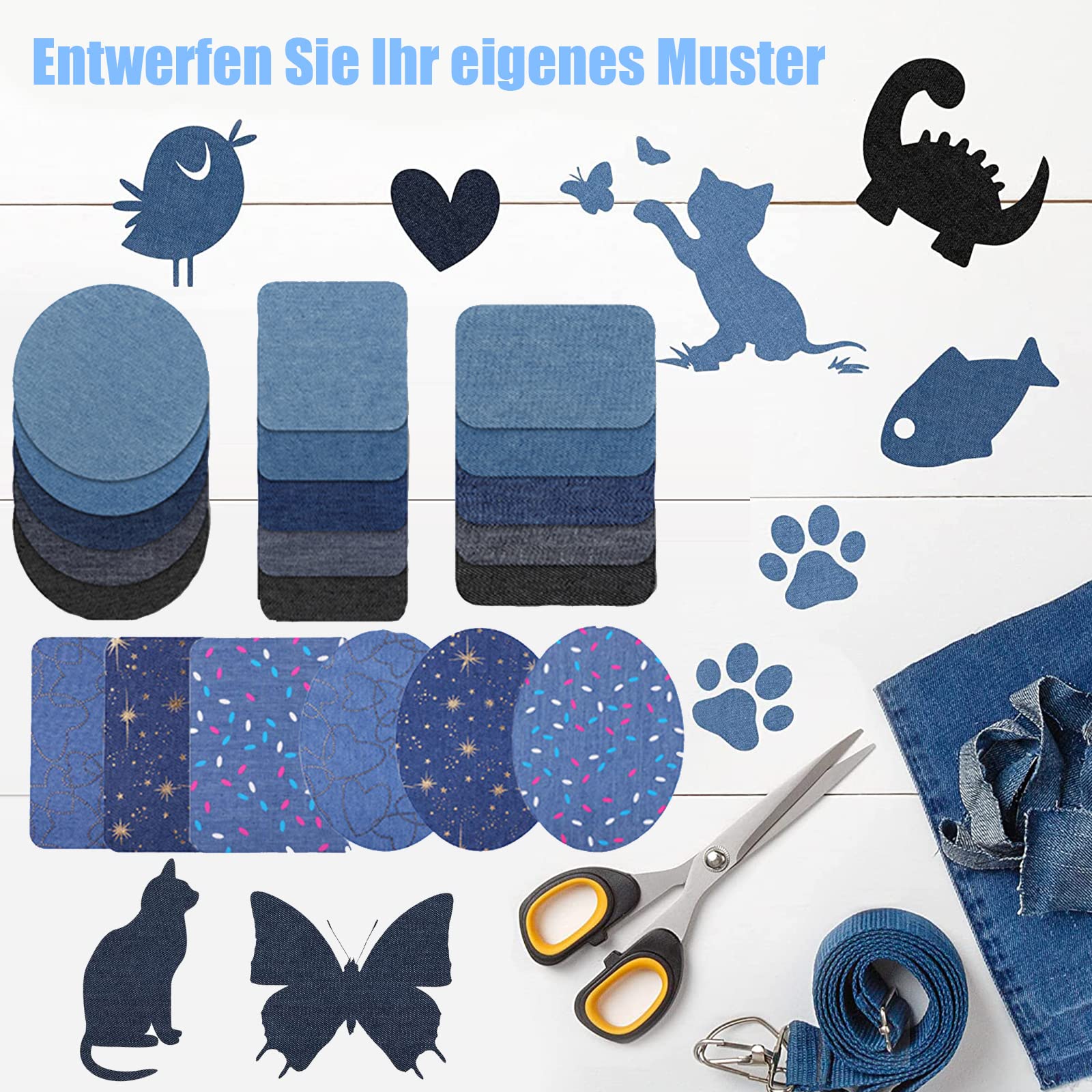 Strijkpatches, jeanspatches om op te strijken, binnen 20 stuks, strijkpatches, jeans, doe-het-zelf snijbaar, geschikt voor kleding, jassen Strijkpatches, jeanspatches om op te strijken, binnen 20 stuks, strijkpatches, jeans, doe-het-zelf snijbaar, geschikt voor kleding, jassen