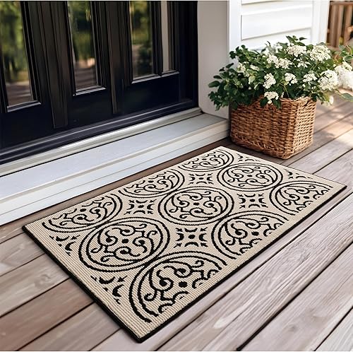 Miniatura 88 de GRANNY SAYS Felpudo para interiores, 32 x 48 pulgadas, antideslizante, tapete grande para puerta, tapete de bienvenida para exteriores, lavable