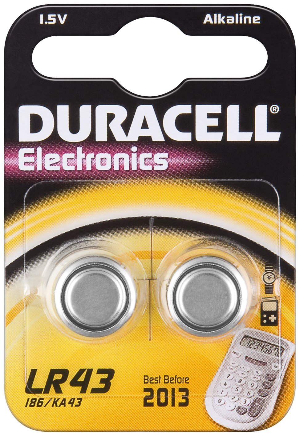 DURACELL Pile Bouton Alcaline Electronics LR43 Blister de 2