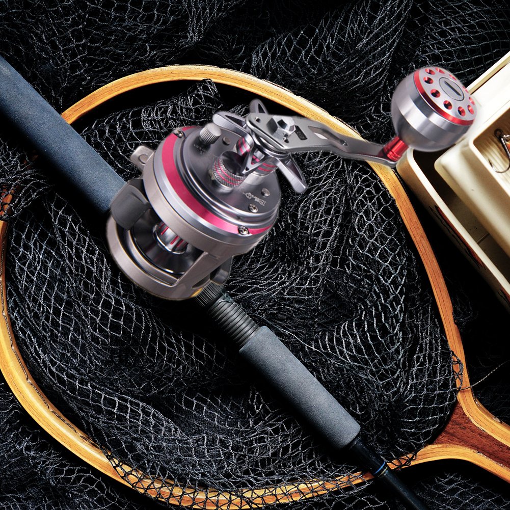 Manopola di ricambio per mulinello in metallo resistente, maniglia per mulinello da pesca, parte per Abu Round Baitcast (rosso) manopole di alimentazione Abu Garcia Power manopola per baitcaster