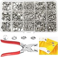 Vista 10 de GTAAOY Juego de 800 botones de presión de metal con alicates de cierre, kit de herramientas de prensa perfecto para manualidades, ropa, sombreros