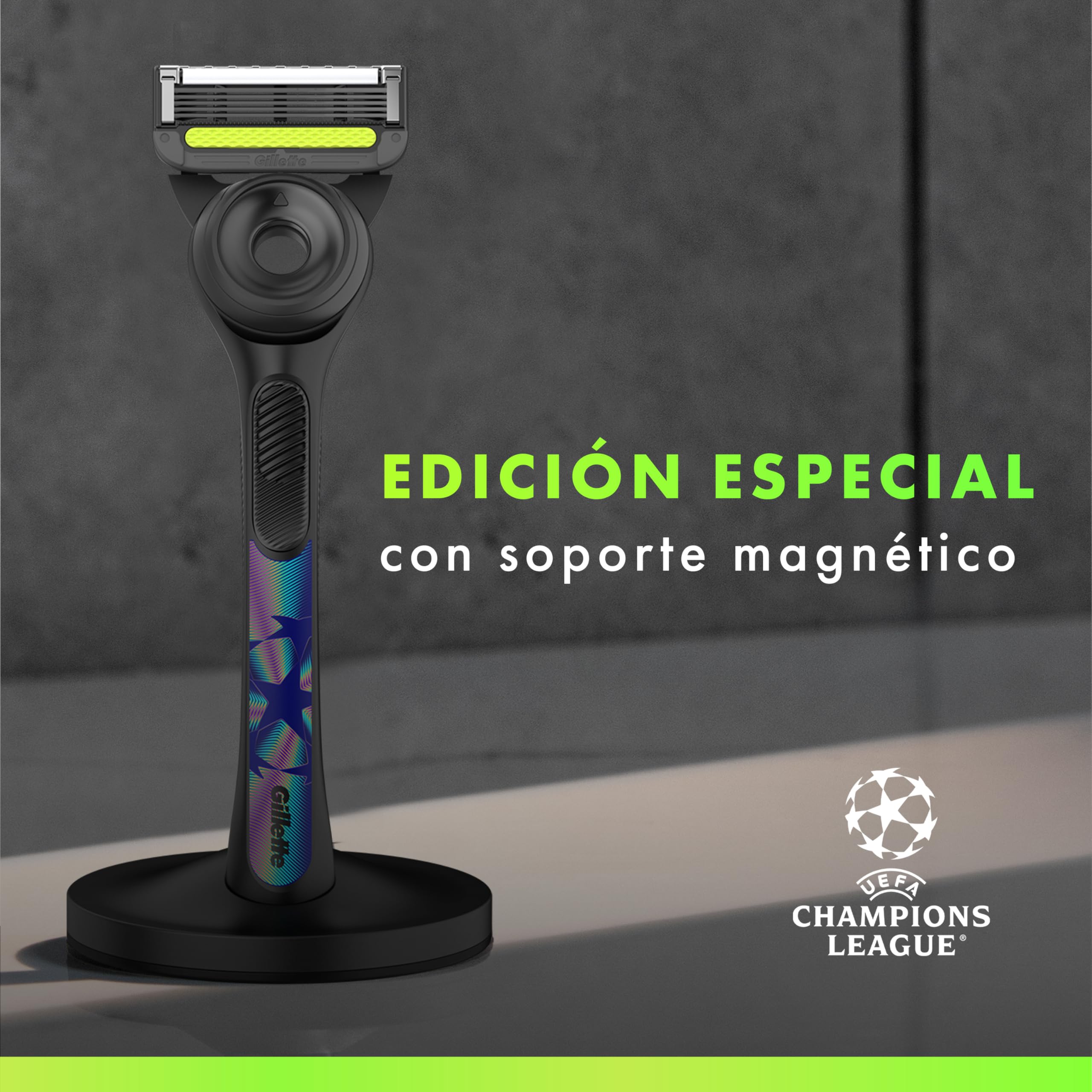 Gillette Labs - Cuchilla de afeitar para hombre, 1 pieza de mano, 5 cuchillas de repuesto, base magnética
